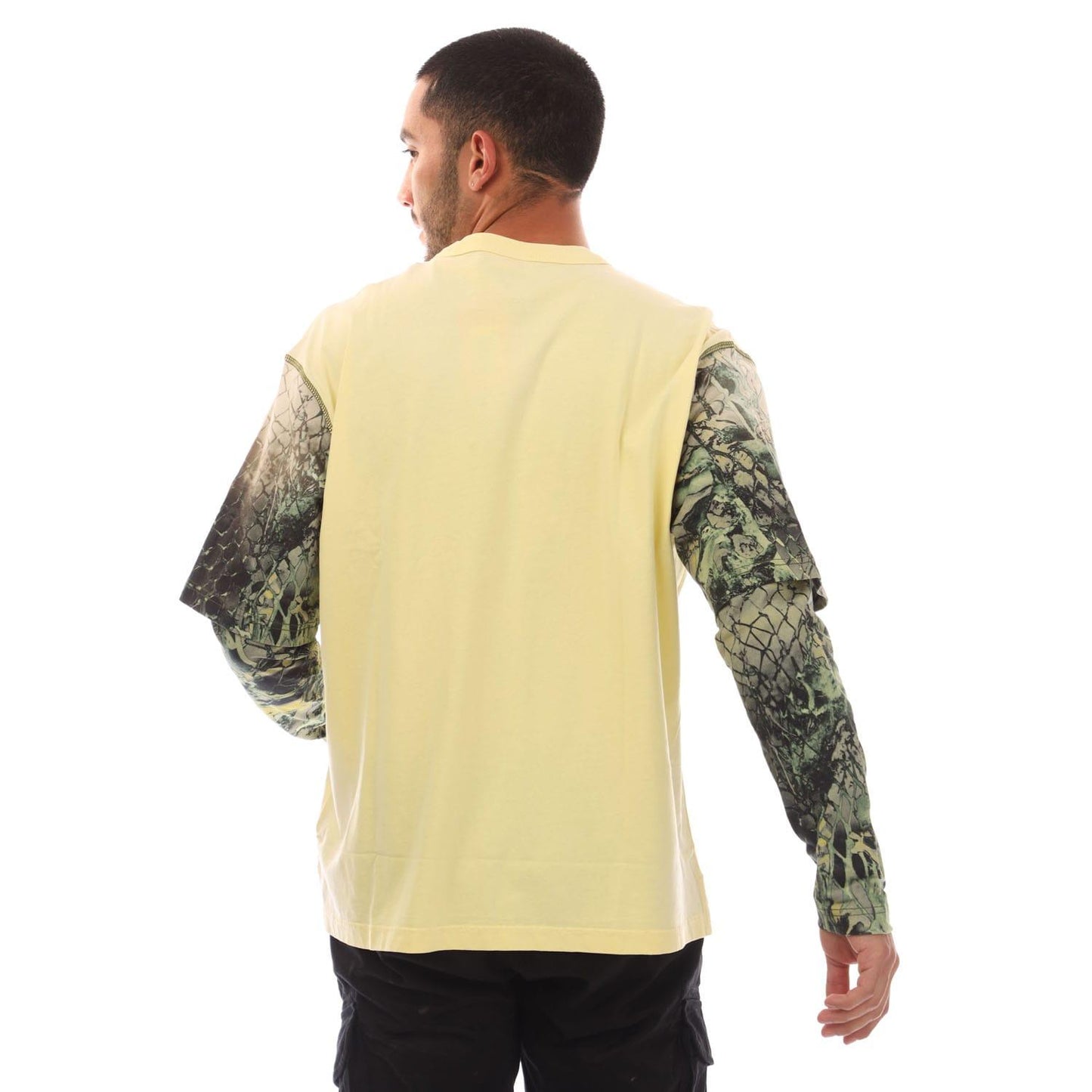 Yellow - Back - Diesel Mens T-Wesher-N5 T-Shirt