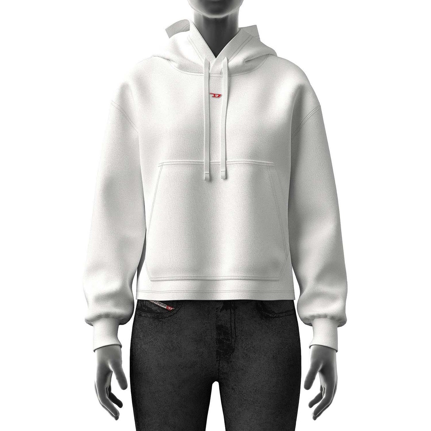 White - Front - Diesel Mens F-Jaral Hoodie