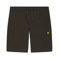 Olive - Front - Lyle & Scott Childrens-Kids Cotton Sweat Shorts