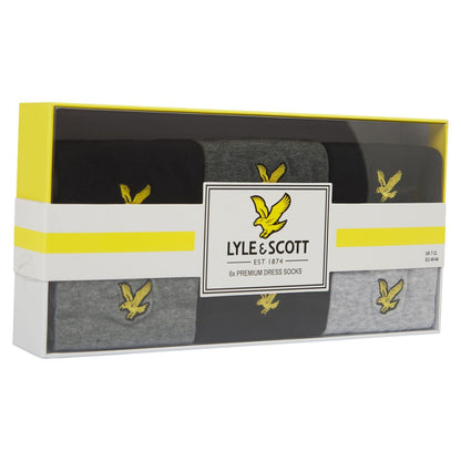 Multicoloured - Lifestyle - Lyle & Scott Mens Basic Dress Socks (Pack of 6)