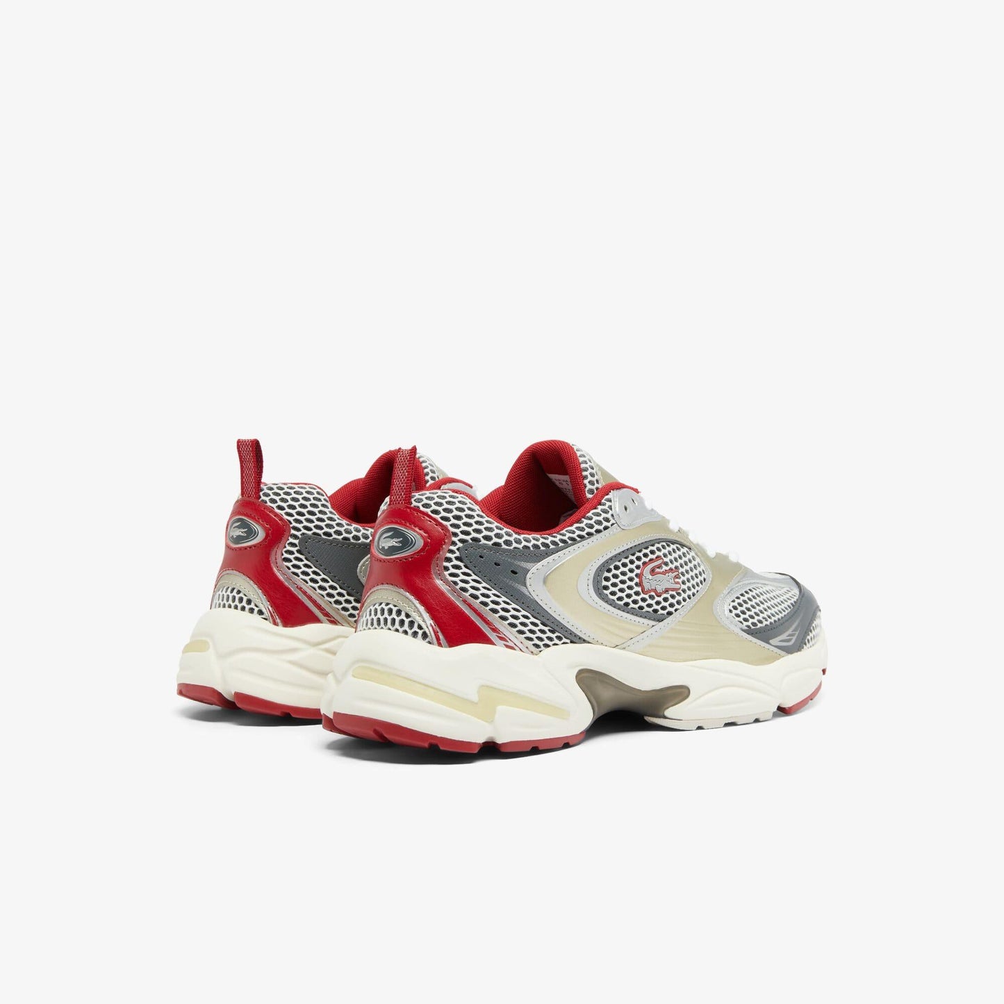 Red - Side - Lacoste Mens Storm 96 2K Synthetic Leather Trainers