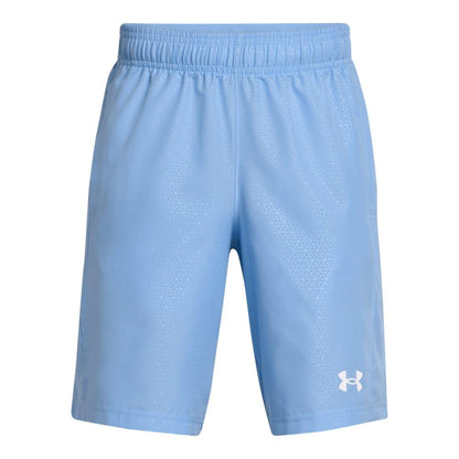 Blue - Front - Under Armour Childrens-Kids HalfBack Woven Embossed Shorts