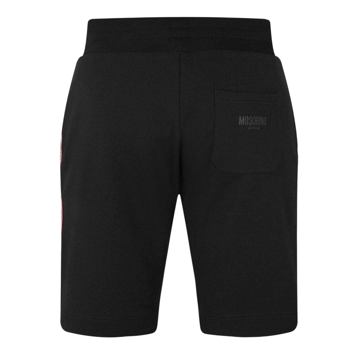 Black - Back - Moschino Mens Fleece Jogger Shorts