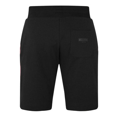 Black - Back - Moschino Mens Fleece Jogger Shorts