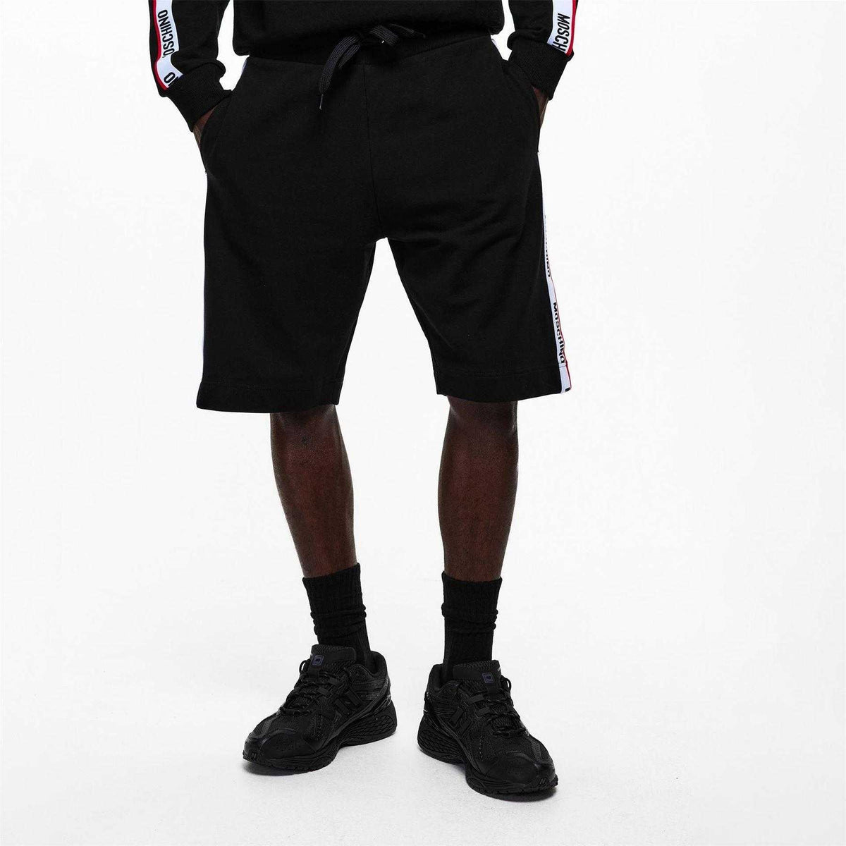 Black - Lifestyle - Moschino Mens Fleece Jogger Shorts