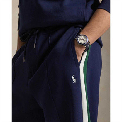 Navy - Side - Ralph Lauren Mens Embroidered Logo Relaxed Fit Joggers