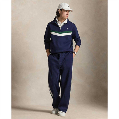 Navy - Pack Shot - Ralph Lauren Mens Embroidered Logo Relaxed Fit Joggers