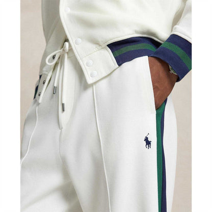 White - Side - Ralph Lauren Mens Embroidered Logo Relaxed Fit Joggers