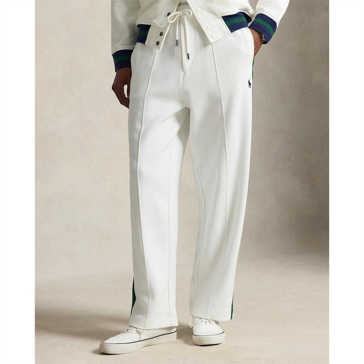 White - Lifestyle - Ralph Lauren Mens Embroidered Logo Relaxed Fit Joggers