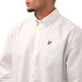 White - Side - Lyle & Scott Mens Plain Oxford Shirt