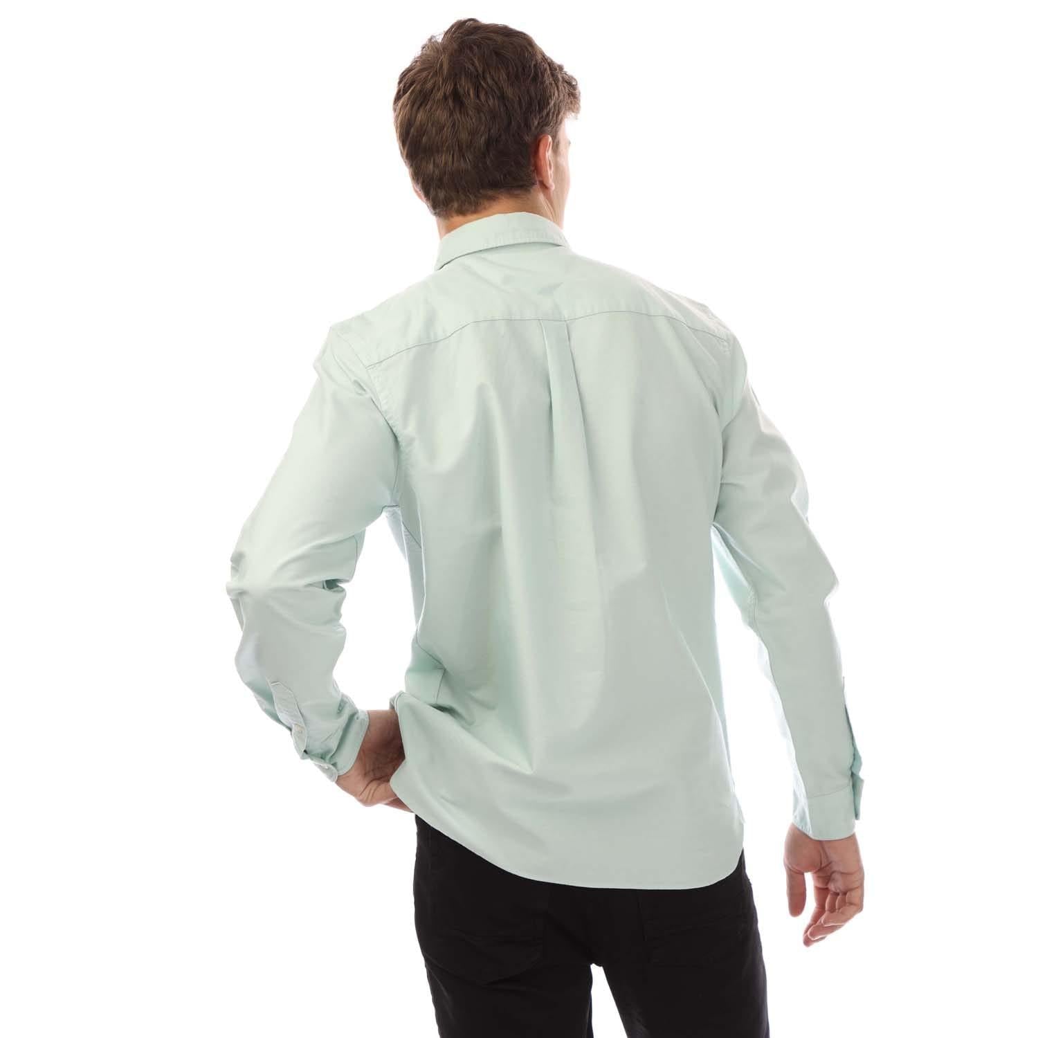 Blue - Back - Lyle & Scott Mens Plain Oxford Shirt
