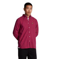 Burgundy - Pack Shot - Lyle & Scott Mens Plain Oxford Shirt