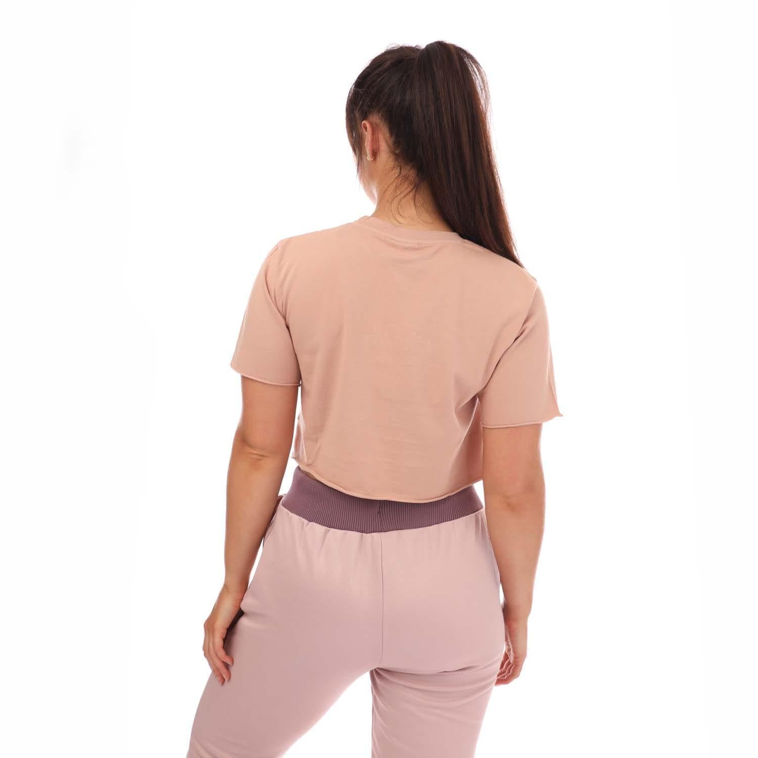 Pink - Back - Ellesse Womens-Ladies Celesi Crop T-Shirt