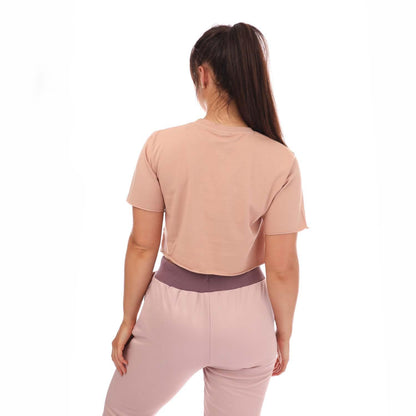 Pink - Back - Ellesse Womens-Ladies Celesi Crop T-Shirt