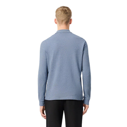 Blue - Back - Lacoste Mens L.12.12 Classic Long-Sleeved Polo Shirt