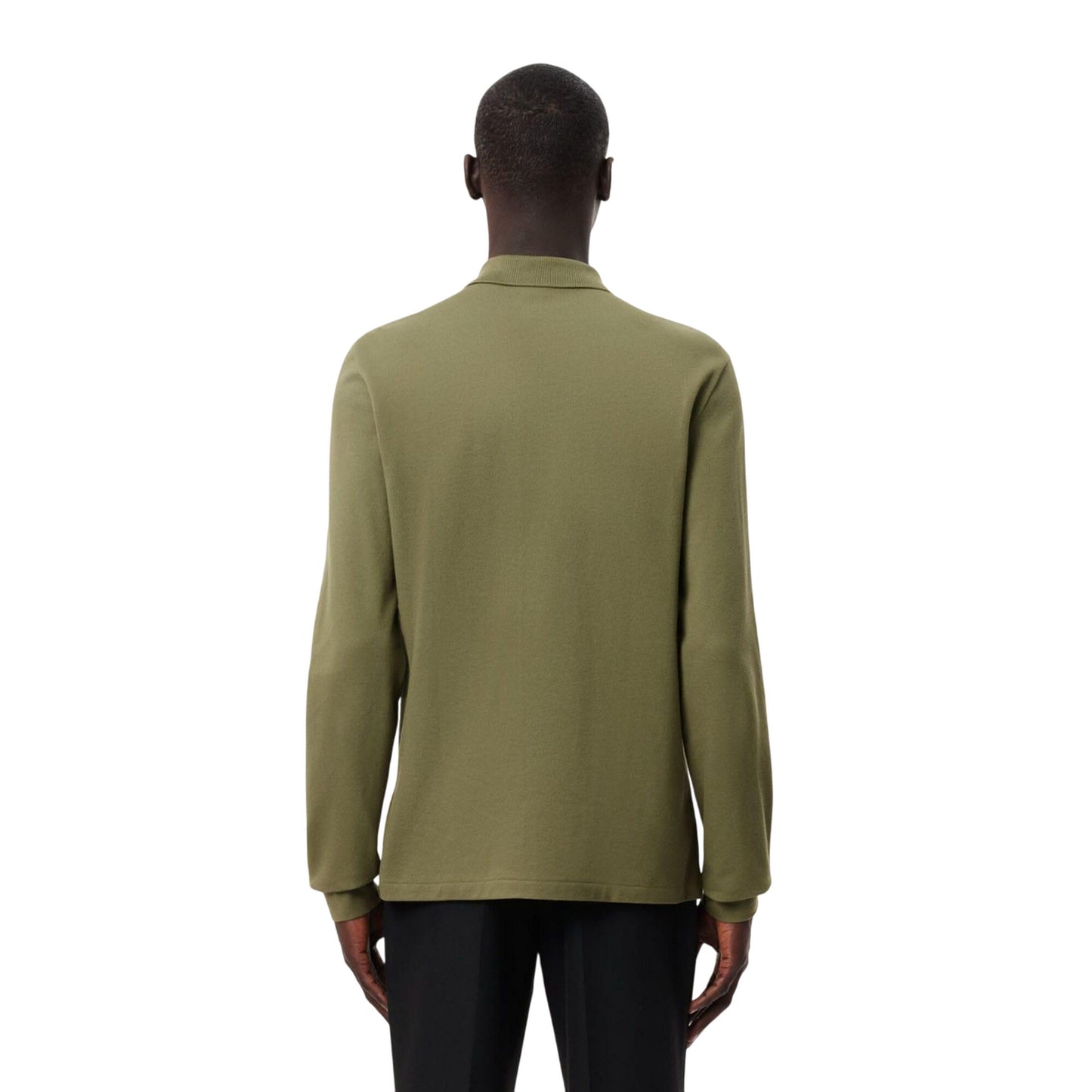 Khaki Green - Back - Lacoste Mens L.12.12 Classic Long-Sleeved Polo Shirt