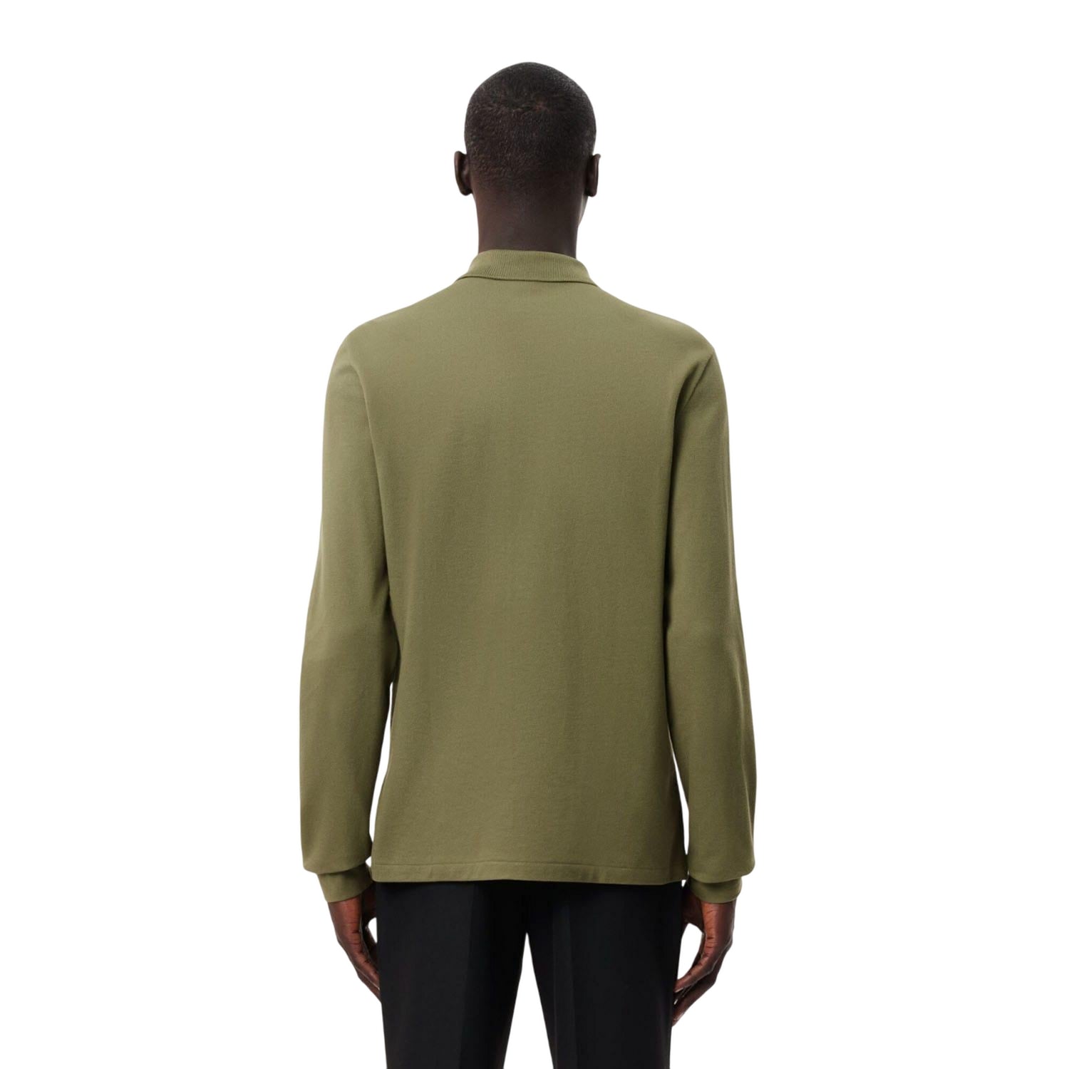 Khaki Green - Back - Lacoste Mens L.12.12 Classic Long-Sleeved Polo Shirt