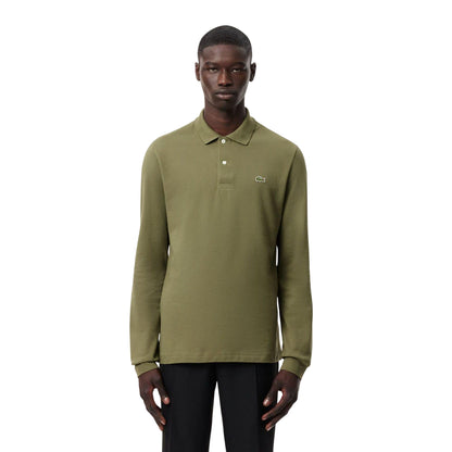 Khaki Green - Pack Shot - Lacoste Mens L.12.12 Classic Long-Sleeved Polo Shirt