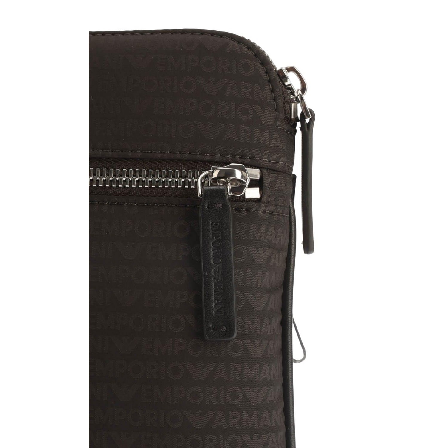 Black - Lifestyle - Emporio Armani Logo Jacquard All-Over Print Shoulder Bag