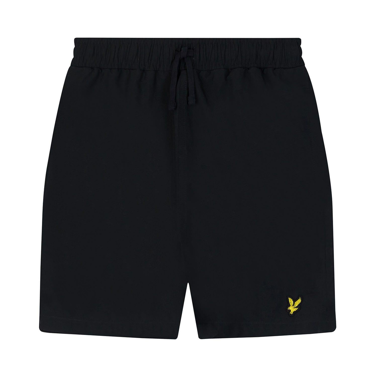 Black - Front - Lyle & Scott Boys Logo Swim Shorts