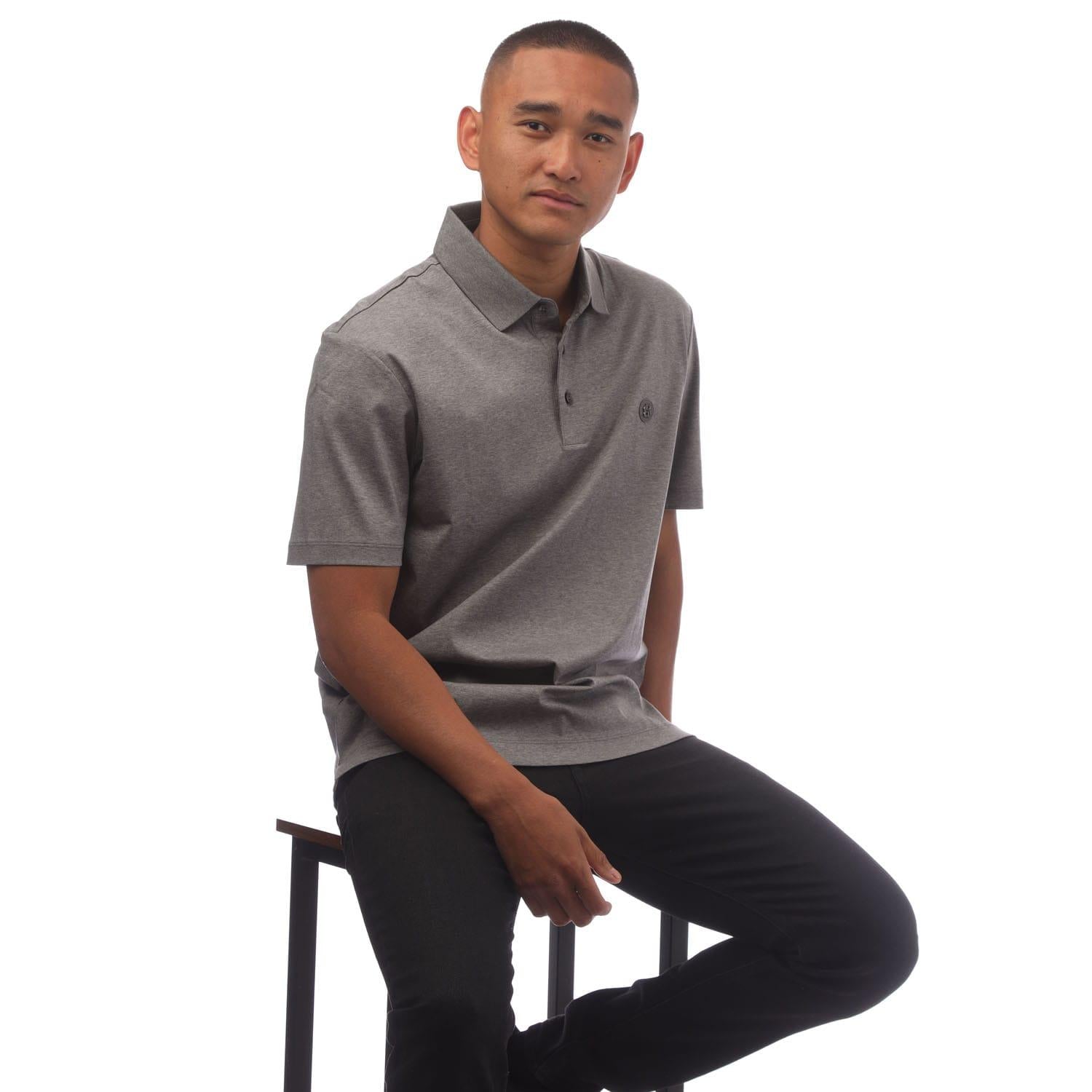 Grey - Lifestyle - Boss Mens C-Parris Monogram Polo Shirt