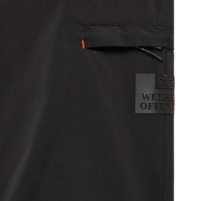 Black - Side - Weekend Offender Mens Guerrero Technical Jogging Bottoms
