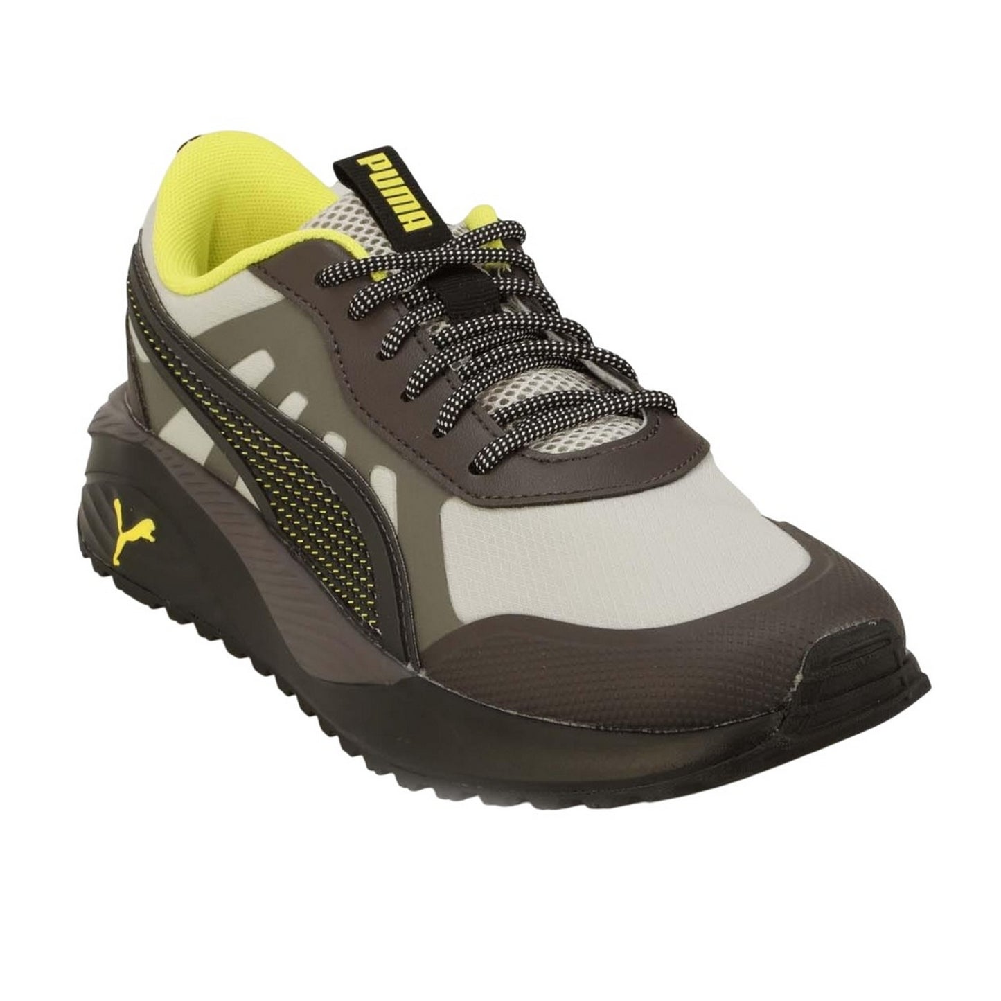 Green-Yellow - Front - Puma Childrens-Kids Excursion Trainers