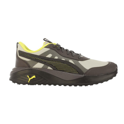 Green-Yellow - Side - Puma Childrens-Kids Excursion Trainers