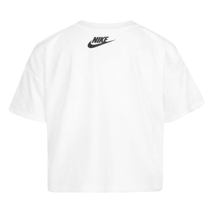 White - Back - Nike Girls Futura Gradient Boxy T-Shirt
