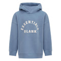 Blue - Front - Blank Essentials Childrens-Kids Fleece Pull Over Hoodie