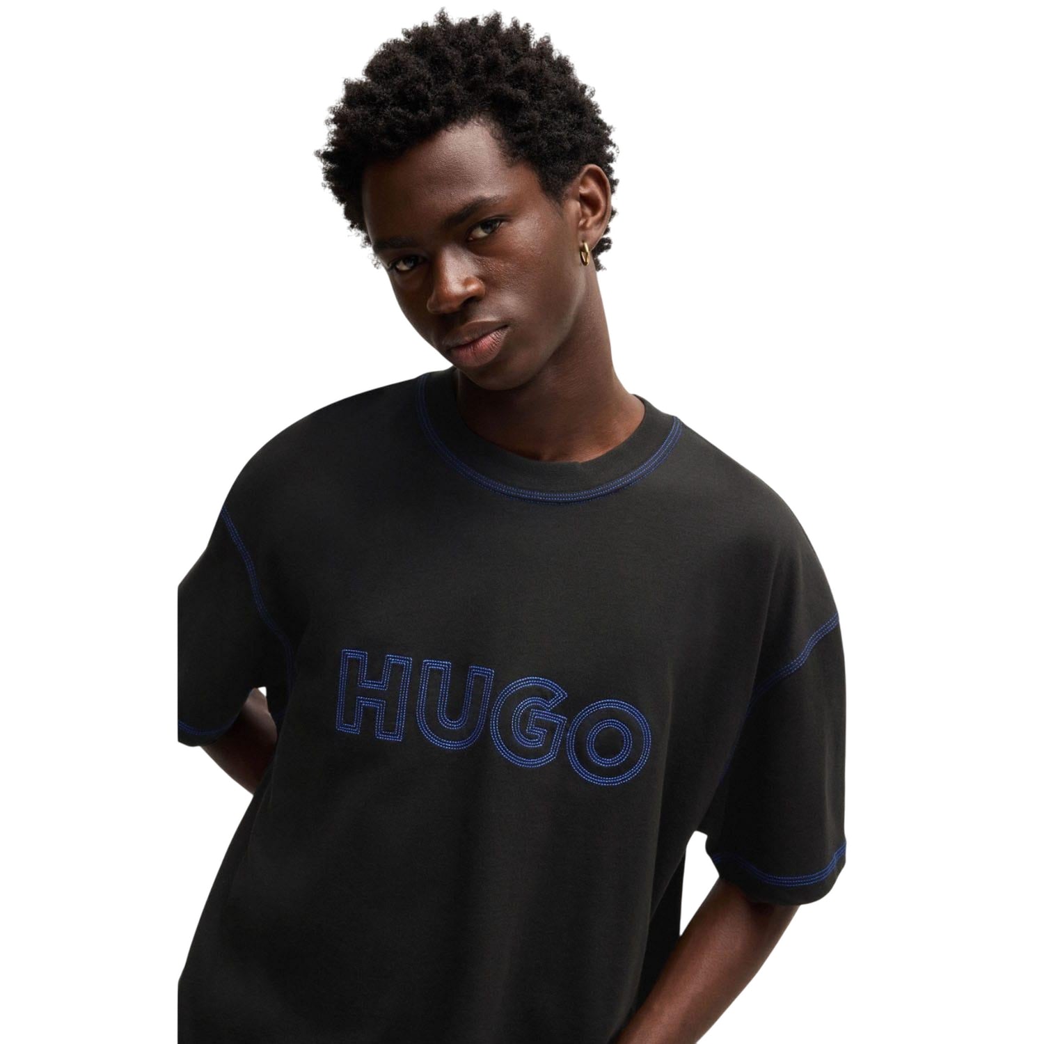 Black - Side - Hugo Mens Nitlogo T-Shirt