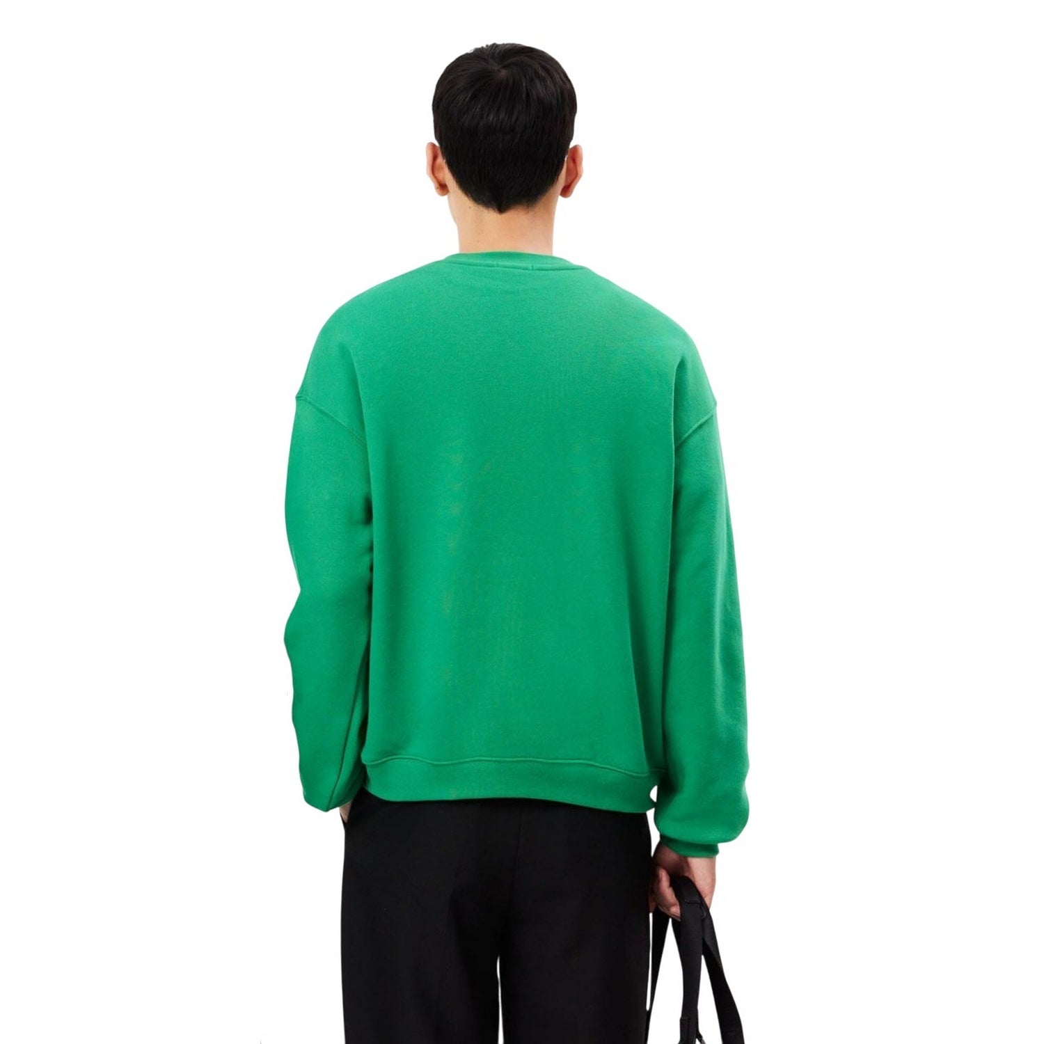 Green - Back - Lacoste Unisex Adult Accent Badge Fleece Loose Fit Sweatshirt