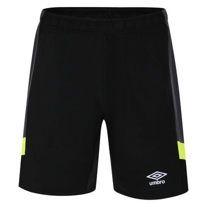 Black-Yellow - Front - Umbro Childrens-Kids Goalkeeper Shorts