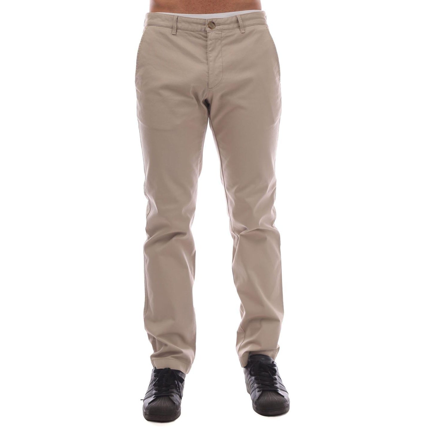 Beige - Front - Boss Mens Crigan 3 Gabardine Chinos