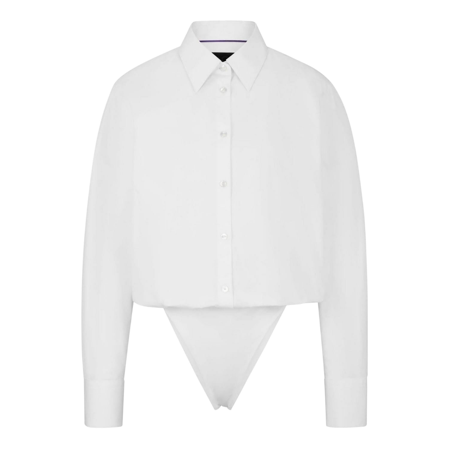 White - Front - Boss Womens-Ladies Naomi X Cotton Bodysuit