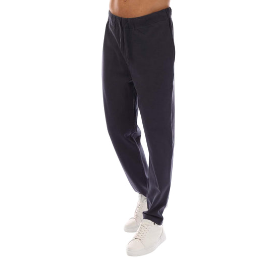 Navy - Front - Lyle & Scott Mens Hybrid Interlocking Jogging Bottoms
