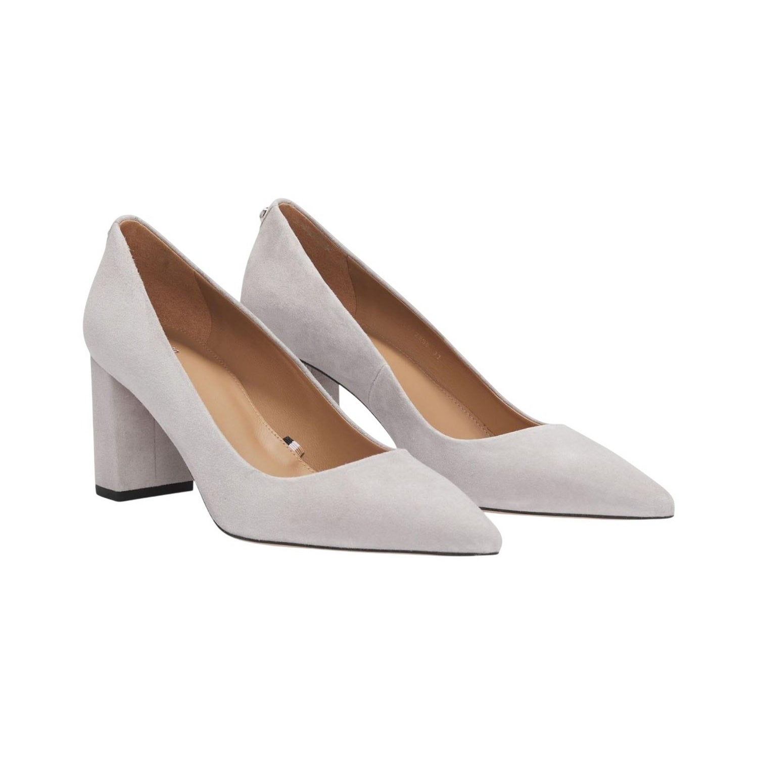 Grey - Front - Boss Womens-Ladies Janet Suede Pumps