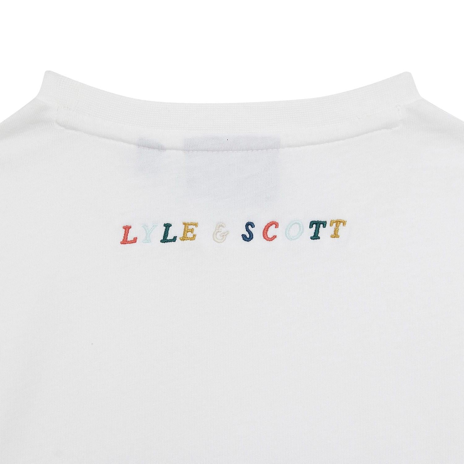White - Back - Lyle & Scott Childrens-Kids Embroidered T-Shirt