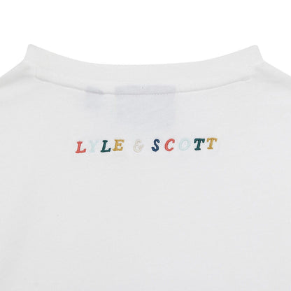 White - Back - Lyle & Scott Childrens-Kids Embroidered T-Shirt