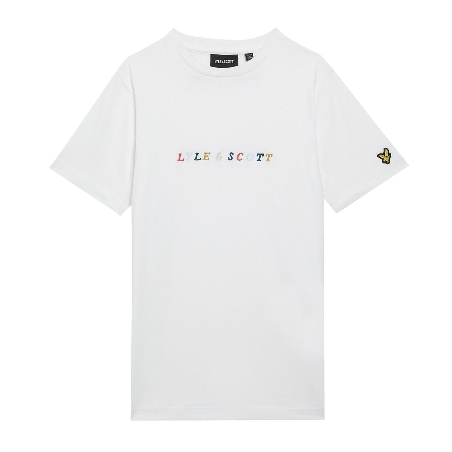 White - Front - Lyle & Scott Childrens-Kids Embroidered T-Shirt