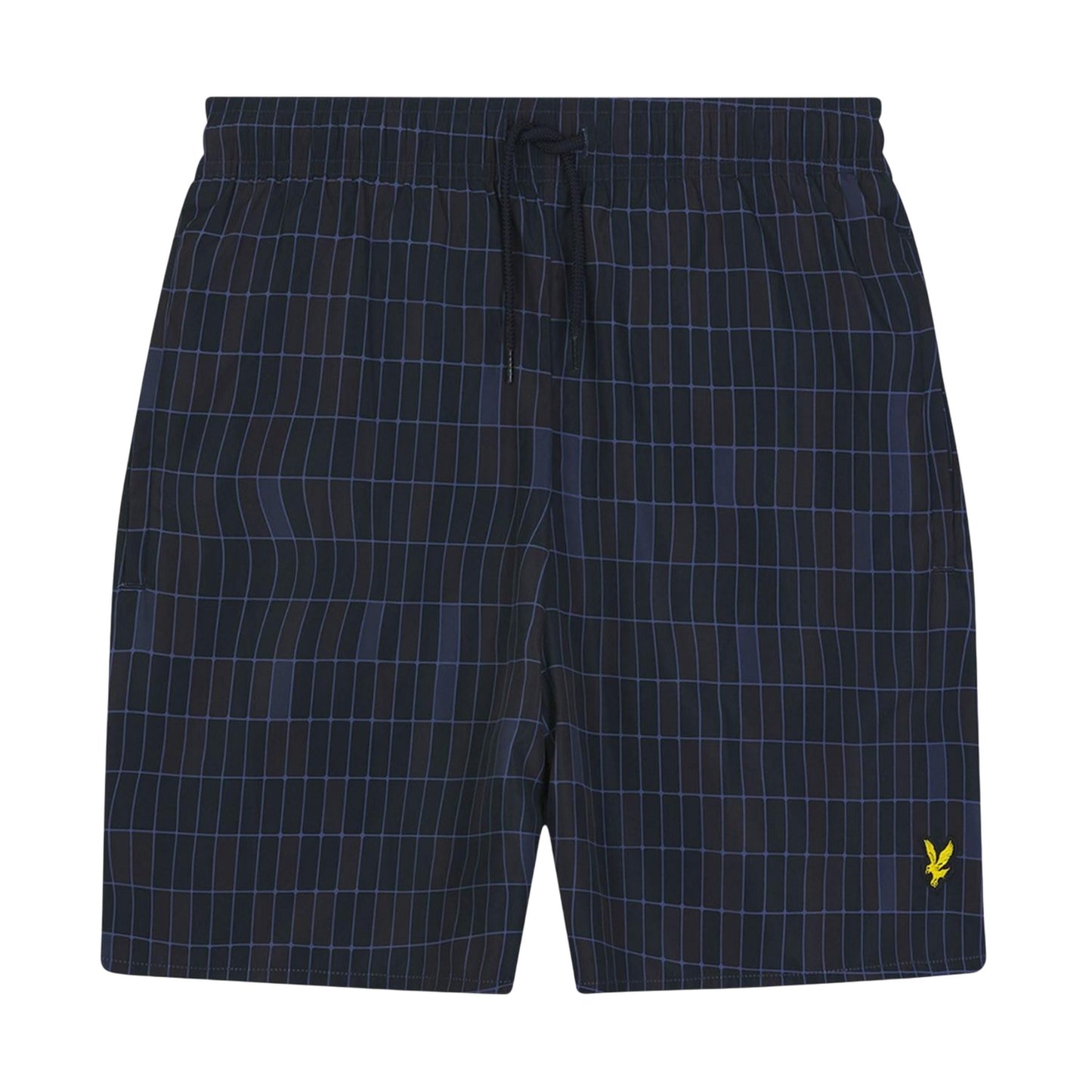 Navy - Front - Lyle & Scott Mens Pool Print Swim Shorts