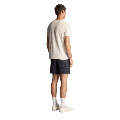 Navy - Back - Lyle & Scott Mens Pool Print Swim Shorts