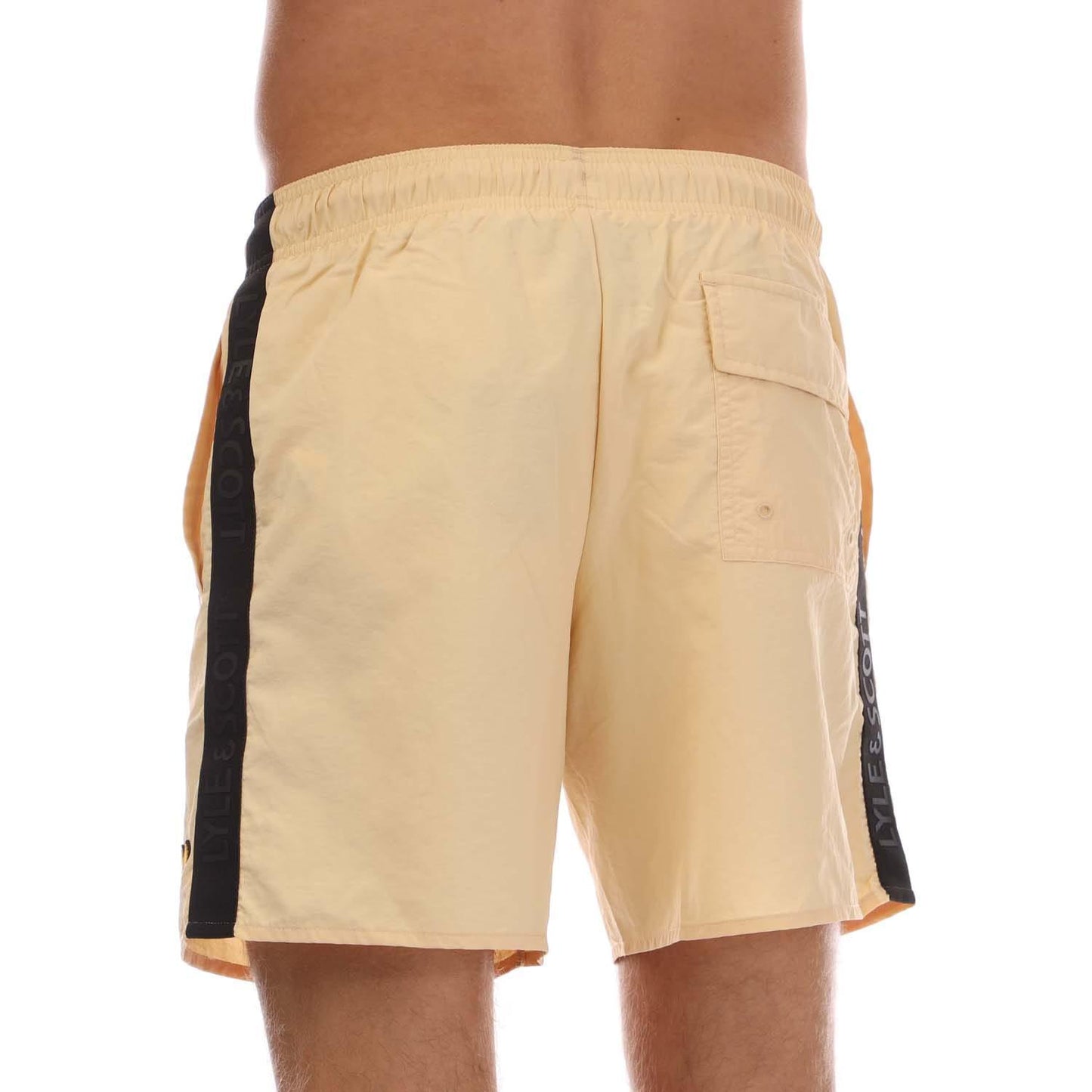 Sand - Back - Lyle & Scott Mens Branded Sports Swim Shorts