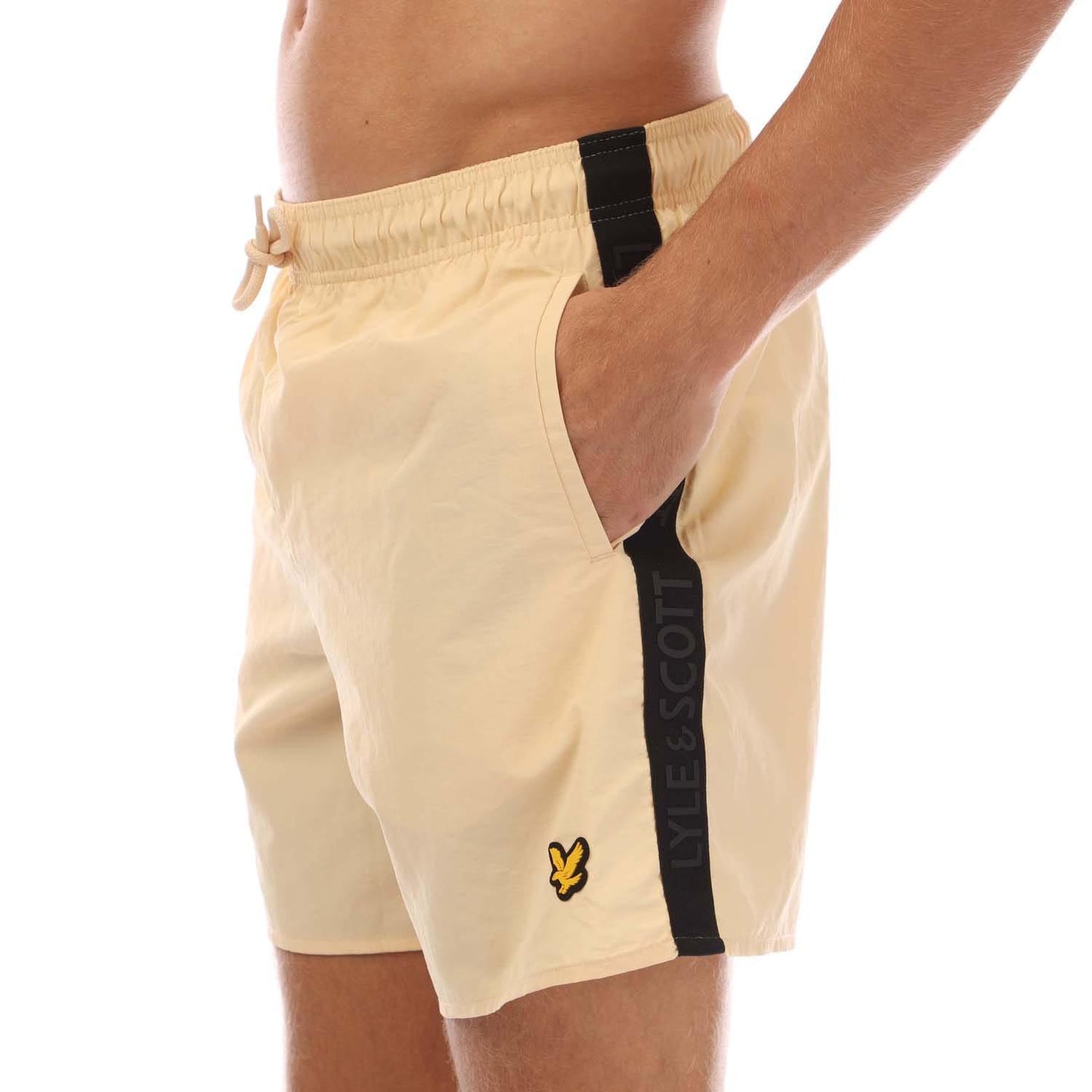 Sand - Side - Lyle & Scott Mens Branded Sports Swim Shorts