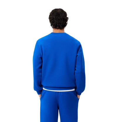 Blue - Back - Lacoste Mens Accent Pique Badge Sweatshirt