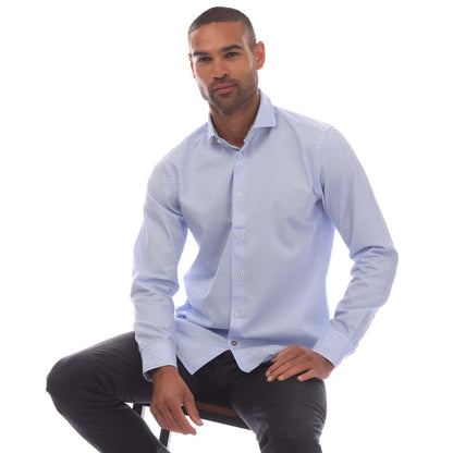Blue - Lifestyle - Boss Mens C-Hal Micro Checked Shirt