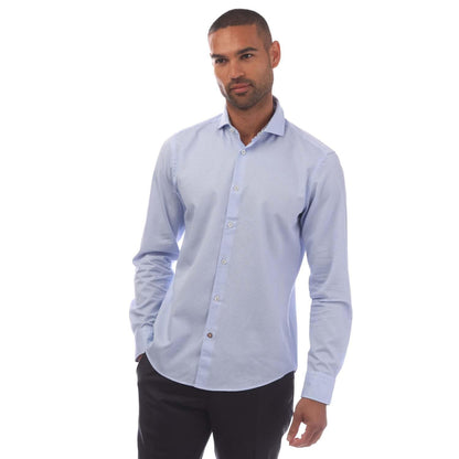 Blue - Front - Boss Mens C-Hal Micro Checked Shirt