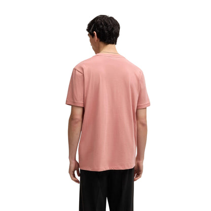 Pink - Back - Hugo Mens Diragolino T-Shirt