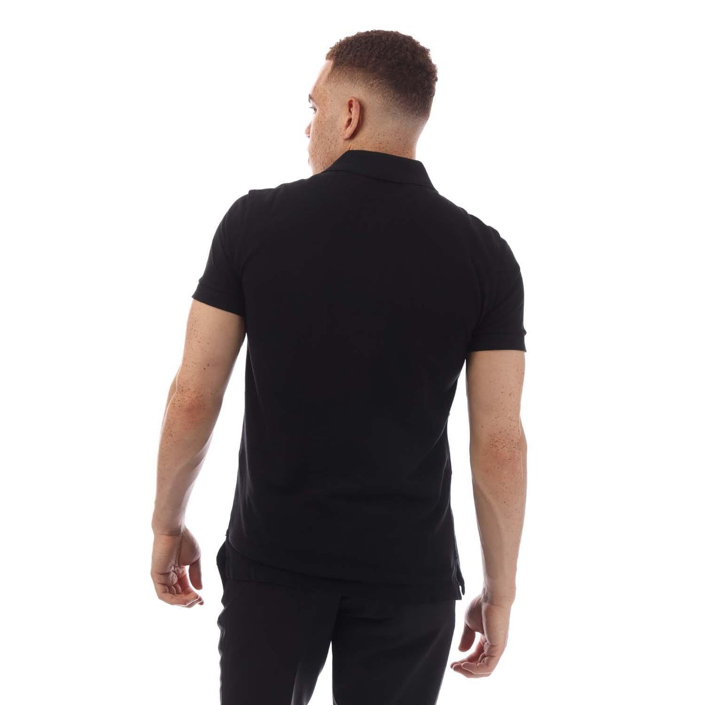 Black - Back - Tom Ford Mens Pique Tennis Polo Shirt