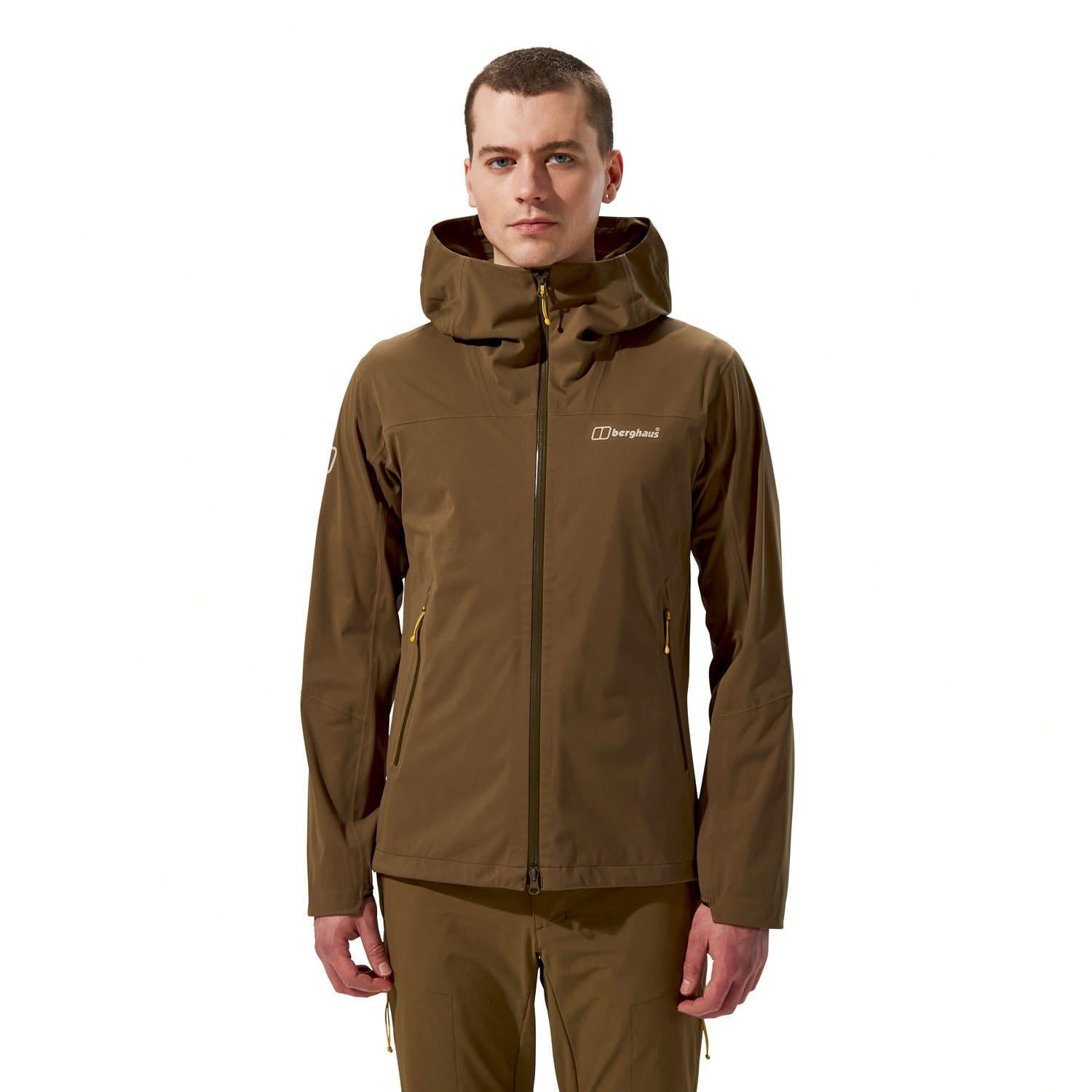 Brown - Close up - Berghaus Mens Ridge-Roamer Soft Shell Jacket